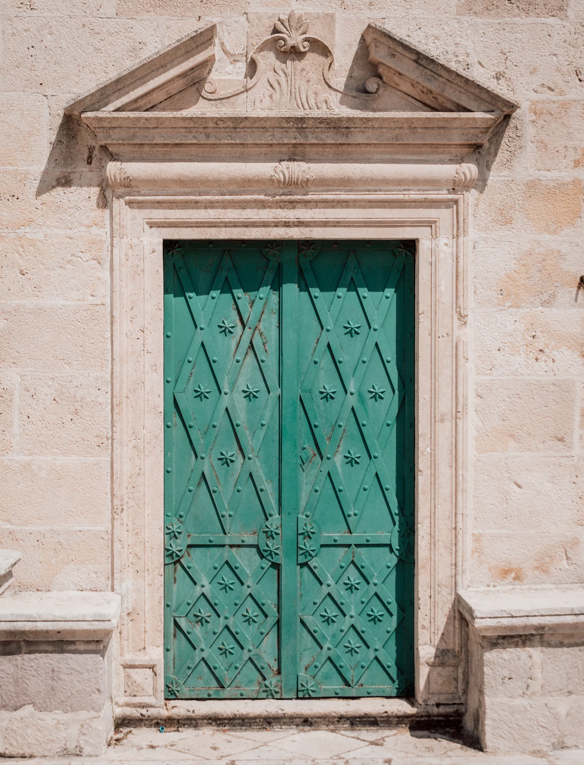 A green doorway