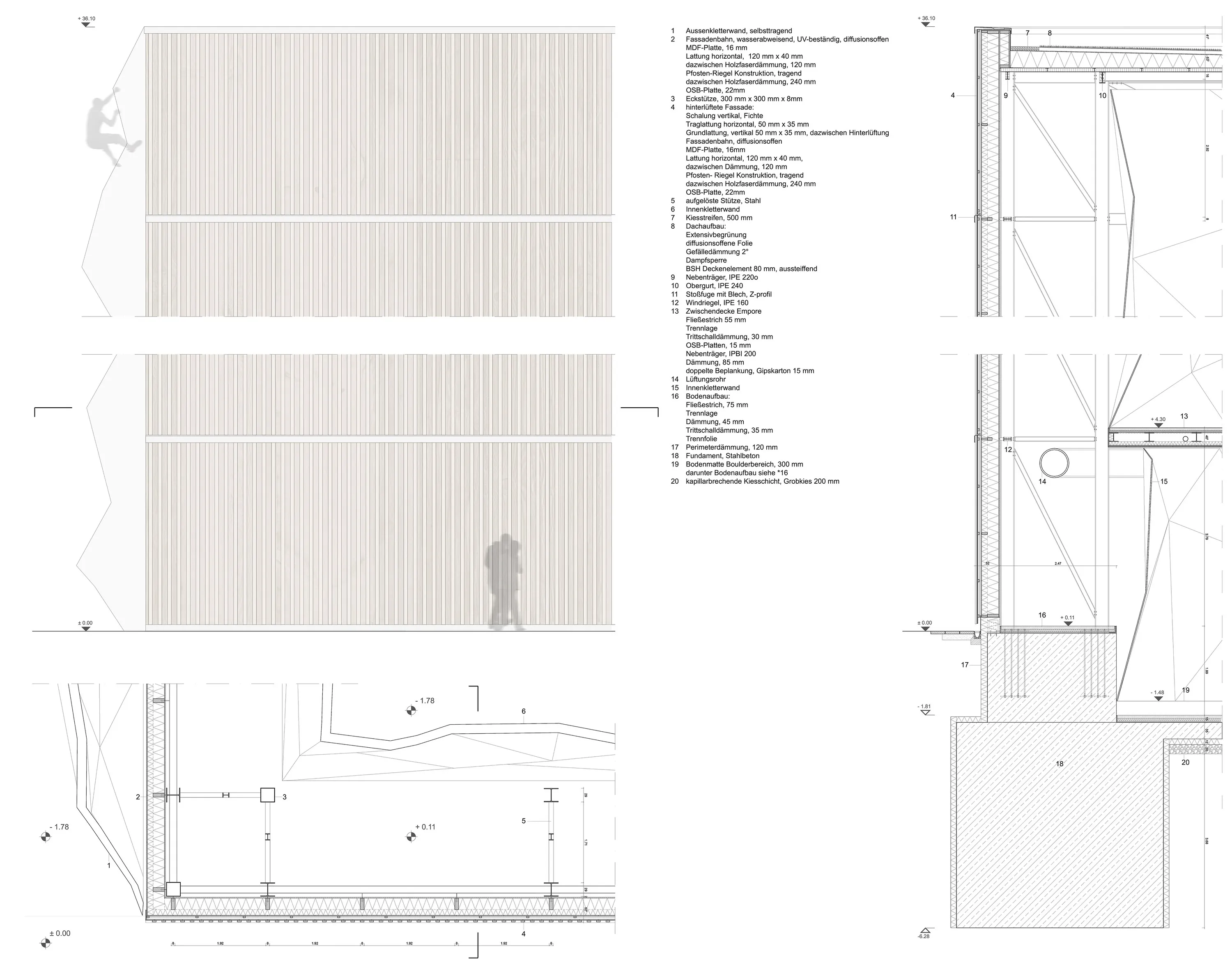 Fassade und Anschluss