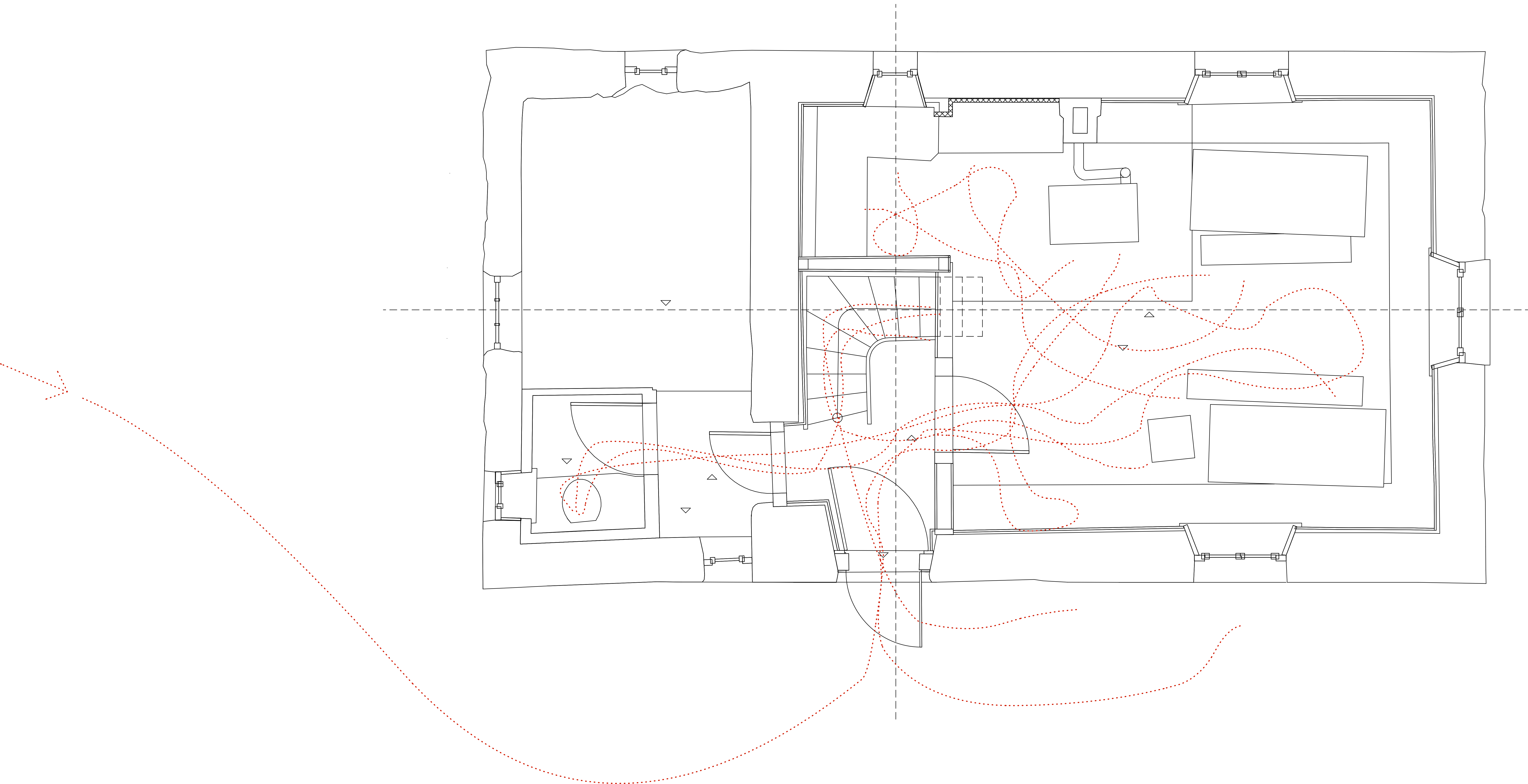 Ground floor: existing routes